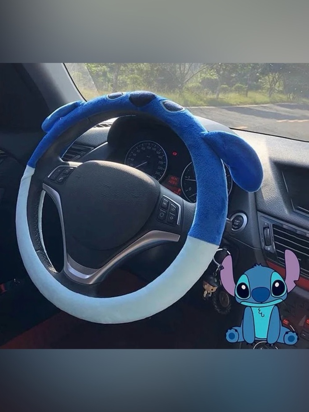 Disney Stitch Plush Steering Wheel Cover